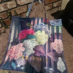 Ted Baker Navy Floral Hydrangea Tote